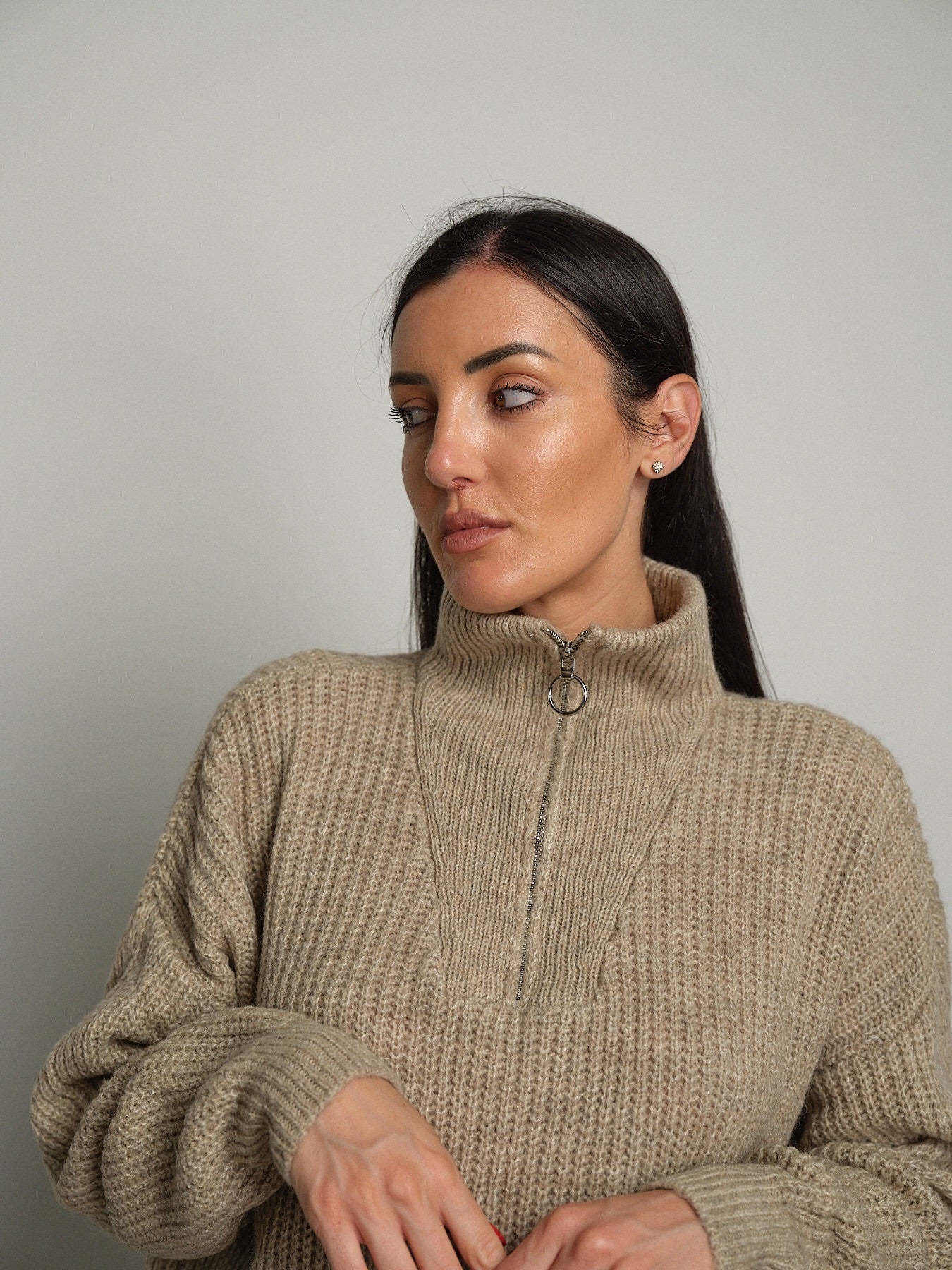 Pull mezza zip Beige Haveone MHO-R057;Pull mezza zip Beige Haveone MHO-R057 — foto 2;Pull mezza zip Beige Haveone MHO-R057 — foto 3;Pull mezza zip Beige Haveone MHO-R057 — foto 4