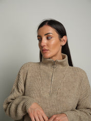 Pull mezza zip Beige Haveone MHO-R057;Pull mezza zip Beige Haveone MHO-R057 — foto 2;Pull mezza zip Beige Haveone MHO-R057 — foto 3;Pull mezza zip Beige Haveone MHO-R057 — foto 4