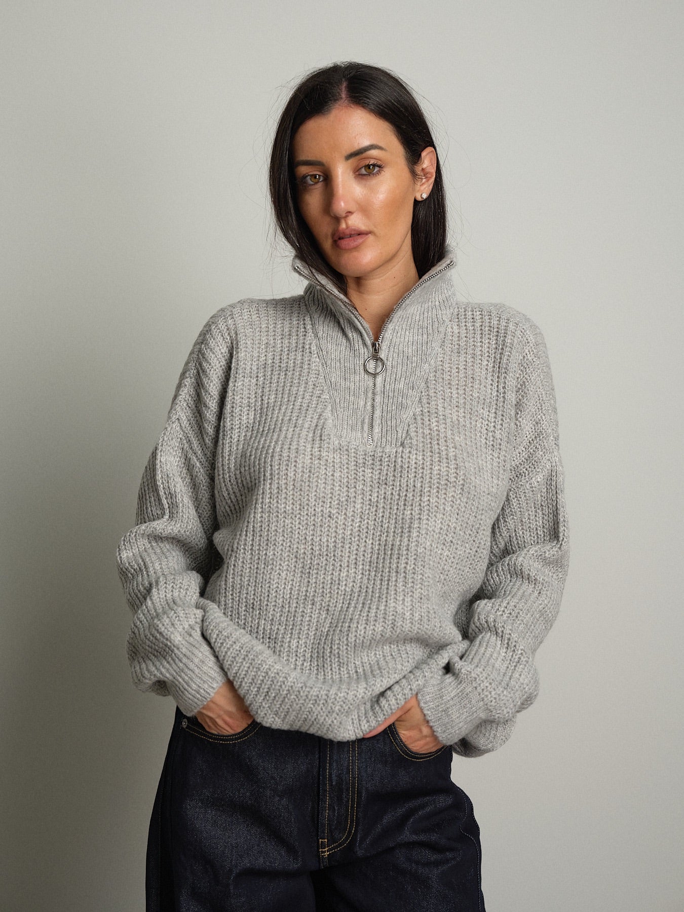 Pull mezza zip Grigio-perla Haveone MHO-R057;Pull mezza zip Grigio-perla Haveone MHO-R057 — foto 2;Pull mezza zip Grigio-perla Haveone MHO-R057 — foto 3;Pull mezza zip Grigio-perla Haveone MHO-R057 — foto 4