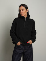 Pull mezza zip - Nero