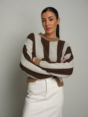 Pullover girocollo riga verticale Moro Haveone MHO-R289;Pullover girocollo riga verticale Moro Haveone MHO-R289 — foto 2;Pullover girocollo riga verticale Moro Haveone MHO-R289 — foto 3;Pullover girocollo riga verticale Moro Haveone MHO-R289 — foto 4