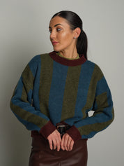 Pullover girocollo riga verticale Petrolio Haveone MHO-R289;Pullover girocollo riga verticale Petrolio Haveone MHO-R289 — foto 2;Pullover girocollo riga verticale Petrolio Haveone MHO-R289 — foto 3;Pullover girocollo riga verticale Petrolio Haveone MHO-R289 — foto 4;Pullover girocollo riga verticale Petrolio Haveone MHO-R289 — foto 5