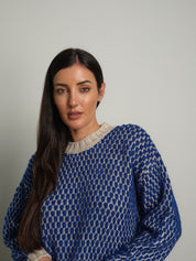 Pull girocollo bolle Blu Haveone MIT-R132;Pull girocollo bolle Blu Haveone MIT-R132 — foto 2;Pull girocollo bolle Blu Haveone MIT-R132 — foto 3;Pull girocollo bolle Blu Haveone MIT-R132 — foto 4