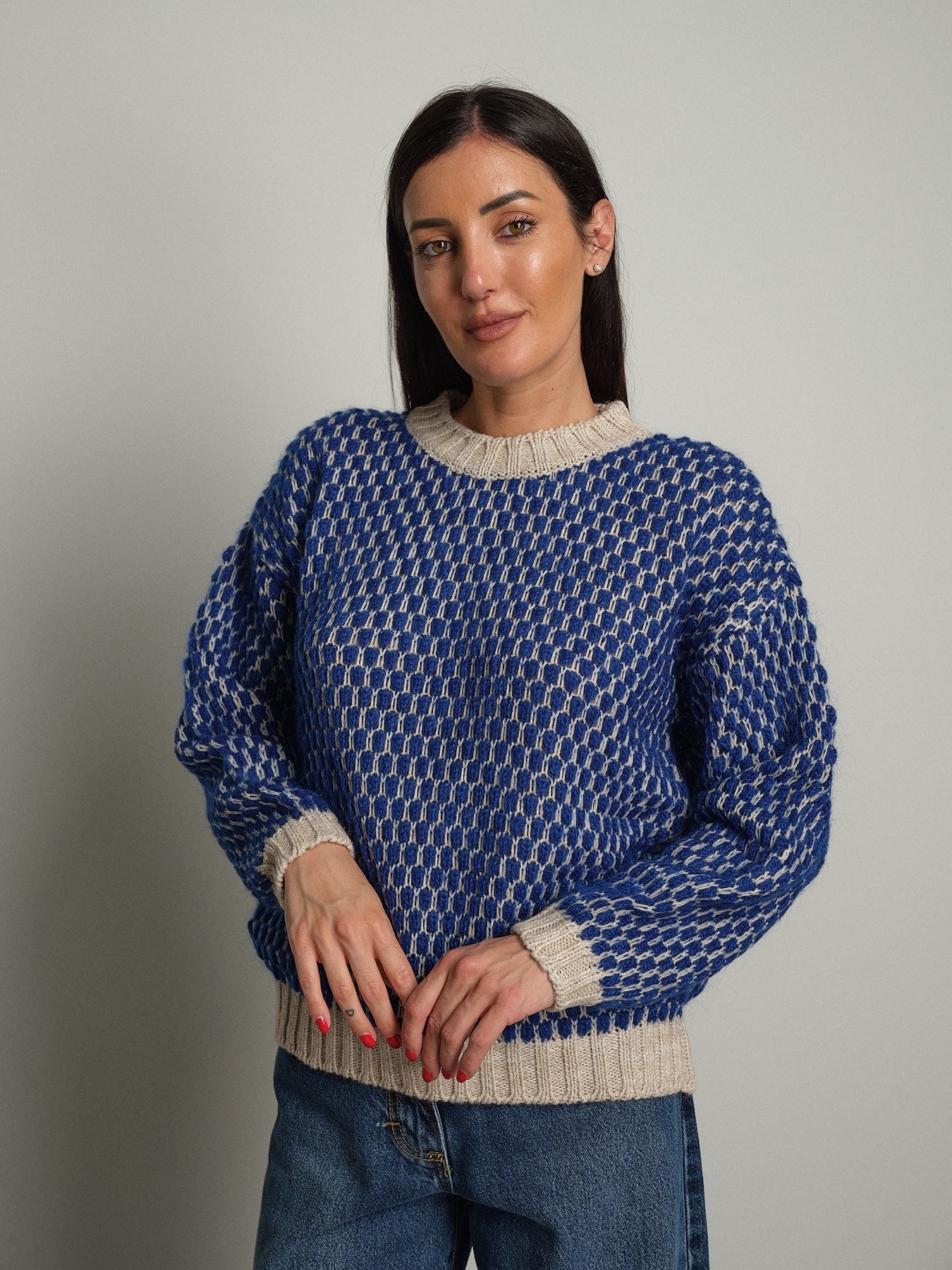 Pull girocollo bolle Blu Haveone MIT-R132;Pull girocollo bolle Blu Haveone MIT-R132 — foto 2;Pull girocollo bolle Blu Haveone MIT-R132 — foto 3;Pull girocollo bolle Blu Haveone MIT-R132 — foto 4