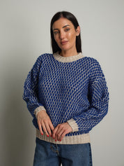 Pull girocollo bolle Blu Haveone MIT-R132;Pull girocollo bolle Blu Haveone MIT-R132 — foto 2;Pull girocollo bolle Blu Haveone MIT-R132 — foto 3;Pull girocollo bolle Blu Haveone MIT-R132 — foto 4