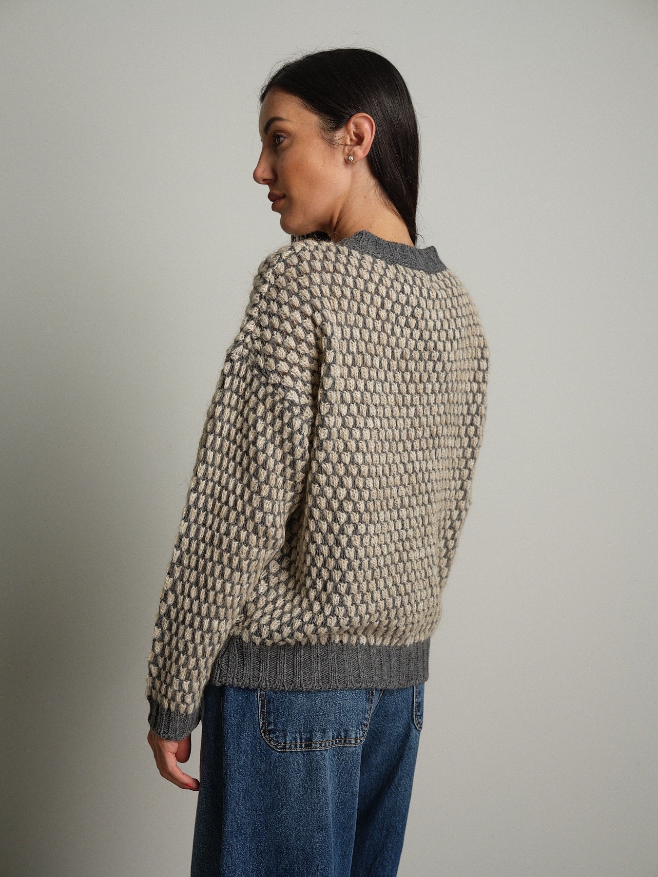 Pull girocollo bolle Grigio Haveone MIT-R132;Pull girocollo bolle Grigio Haveone MIT-R132 — foto 2;Pull girocollo bolle Grigio Haveone MIT-R132 — foto 3;Pull girocollo bolle Grigio Haveone MIT-R132 — foto 4