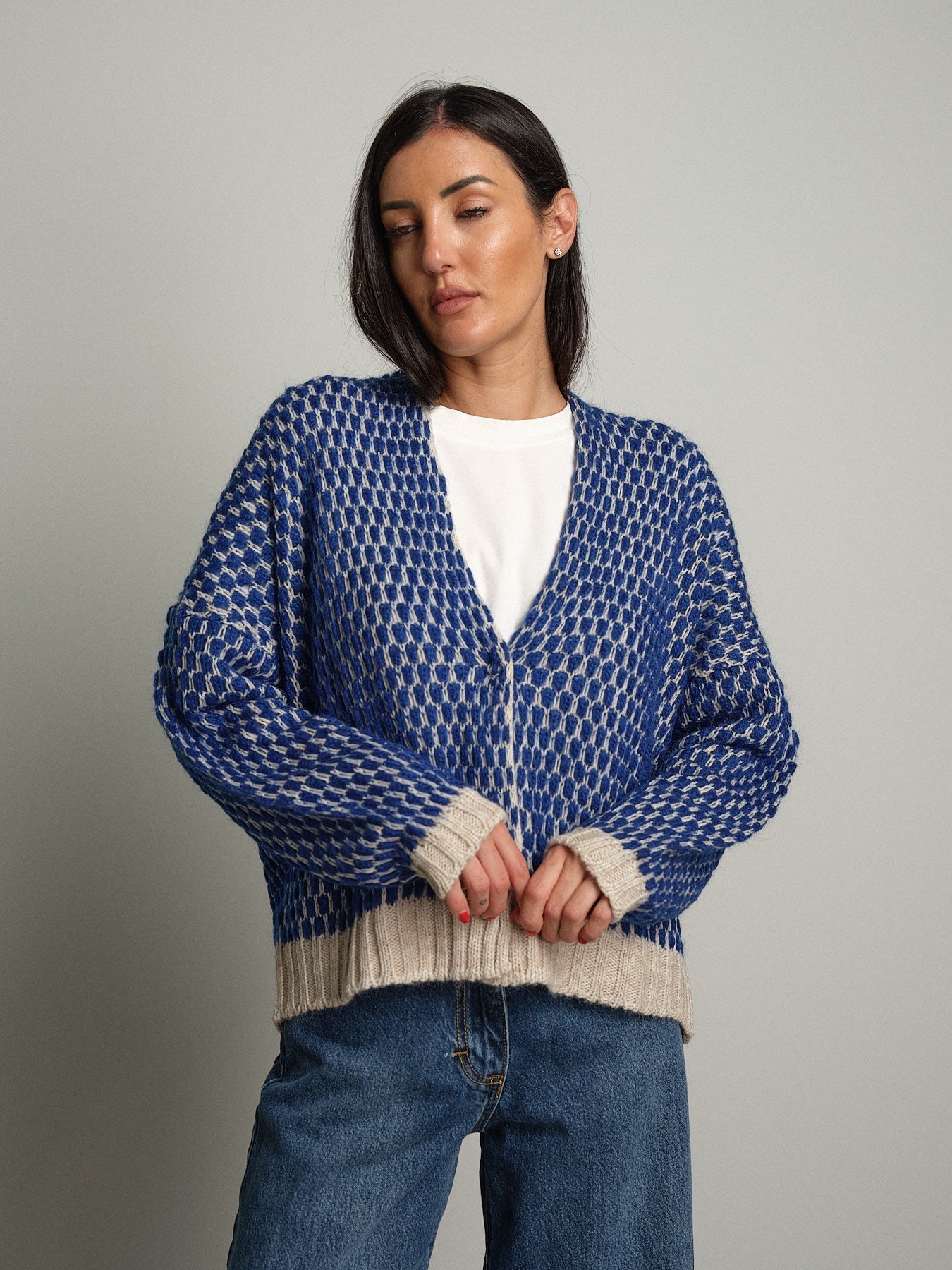 Cardigan bolle Blu Haveone MIT-R133;Cardigan bolle Blu Haveone MIT-R133 — foto 2;Cardigan bolle Blu Haveone MIT-R133 — foto 3;Cardigan bolle Blu Haveone MIT-R133 — foto 4;Cardigan bolle Blu Haveone MIT-R133 — foto 5