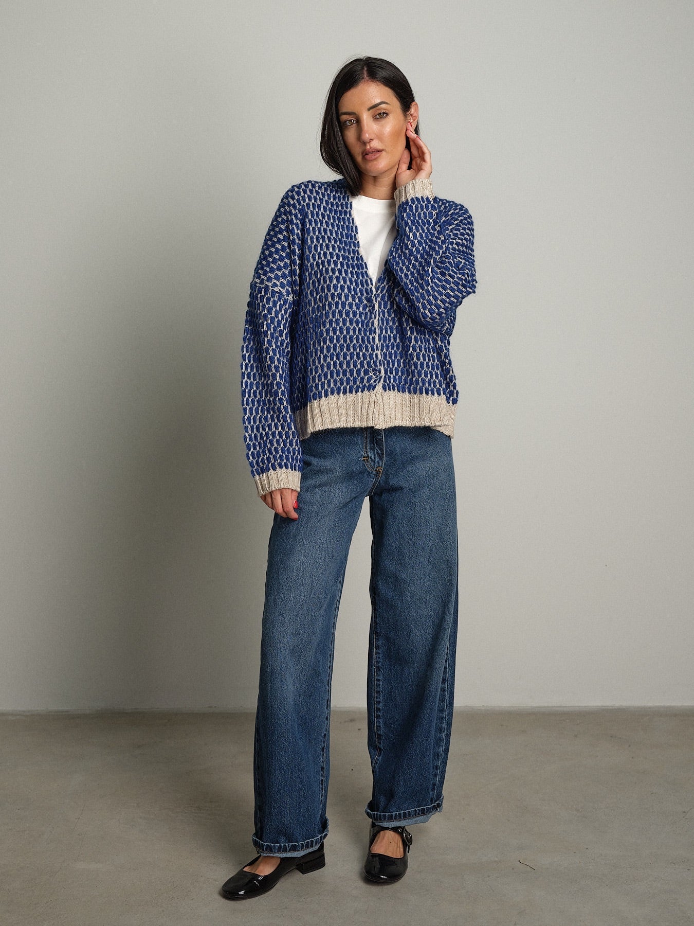 Cardigan bolle Blu Haveone MIT-R133;Cardigan bolle Blu Haveone MIT-R133 — foto 2;Cardigan bolle Blu Haveone MIT-R133 — foto 3;Cardigan bolle Blu Haveone MIT-R133 — foto 4;Cardigan bolle Blu Haveone MIT-R133 — foto 5