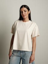 Maglia scatola m/corta - Burro