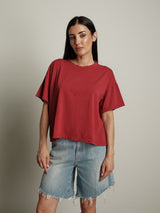 Maglia scatola m/corta - Rosso