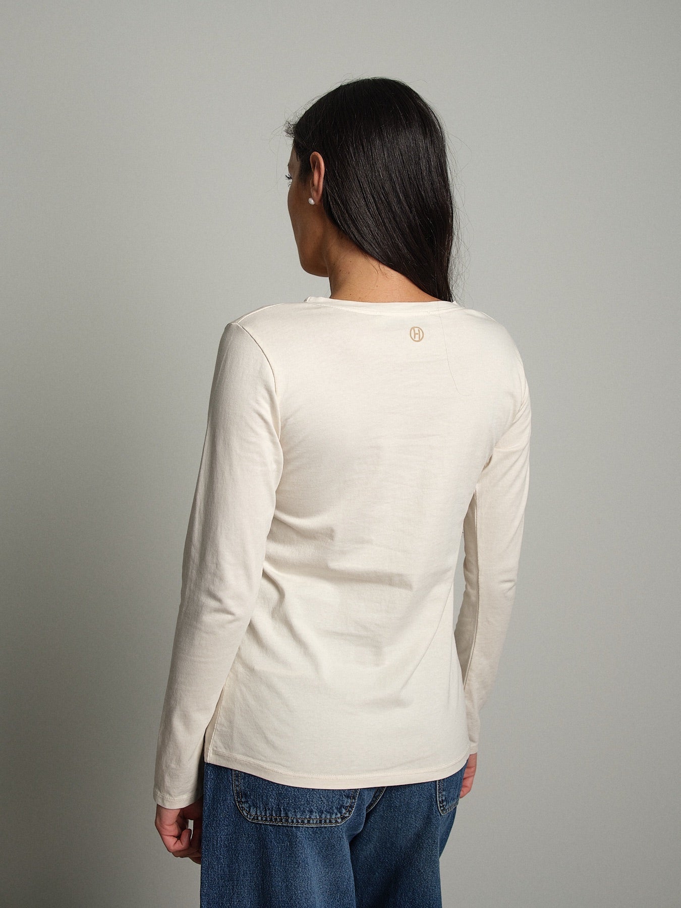 Maglia slim manica lunga paricollo Burro Haveone MJS-R121;Maglia slim manica lunga paricollo Burro Haveone MJS-R121 — foto 2