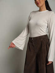 Maglia modal manica campana Panna Haveone MSH-R246;Maglia modal manica campana Panna Haveone MSH-R246 — foto 2;Maglia modal manica campana Panna Haveone MSH-R246 — foto 3;Maglia modal manica campana Panna Haveone MSH-R246 — foto 4