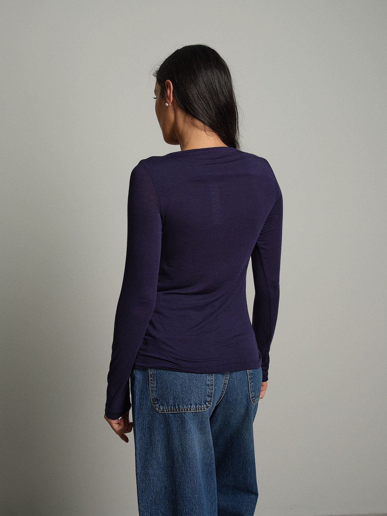 Maglia scollo barca modal Blu Haveone MSH-R248;Maglia scollo barca modal Blu Haveone MSH-R248 — foto 2;Maglia scollo barca modal Blu Haveone MSH-R248 — foto 3