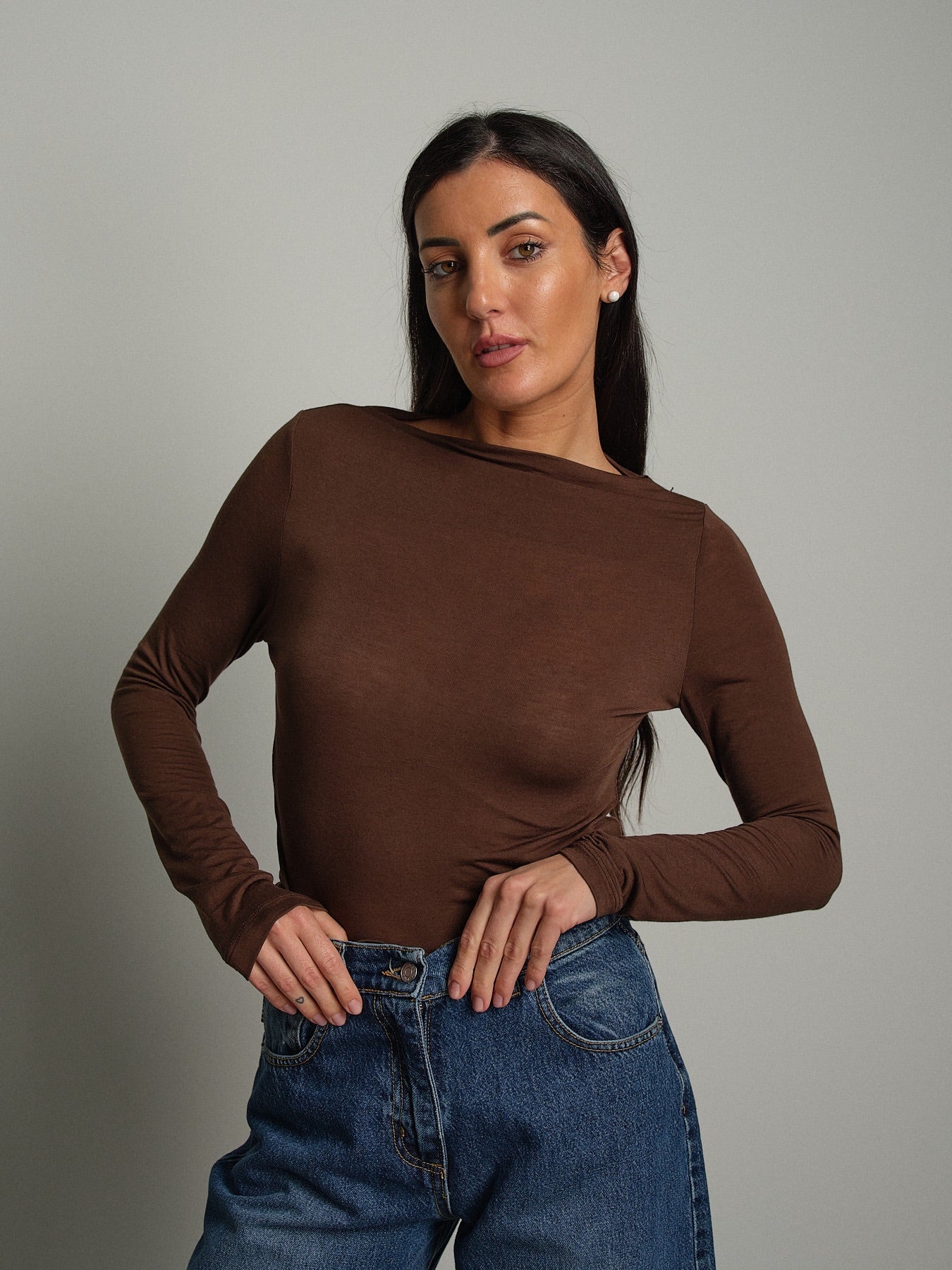 Maglia scollo barca modal Moro Haveone MSH-R248;Maglia scollo barca modal Moro Haveone MSH-R248 — foto 2;Maglia scollo barca modal Moro Haveone MSH-R248 — foto 3