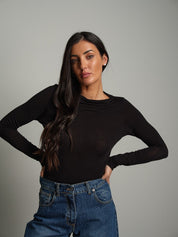 Maglia scollo barca modal Nero Haveone MSH-R248;Maglia scollo barca modal Nero Haveone MSH-R248 — foto 2;Maglia scollo barca modal Nero Haveone MSH-R248 — foto 3