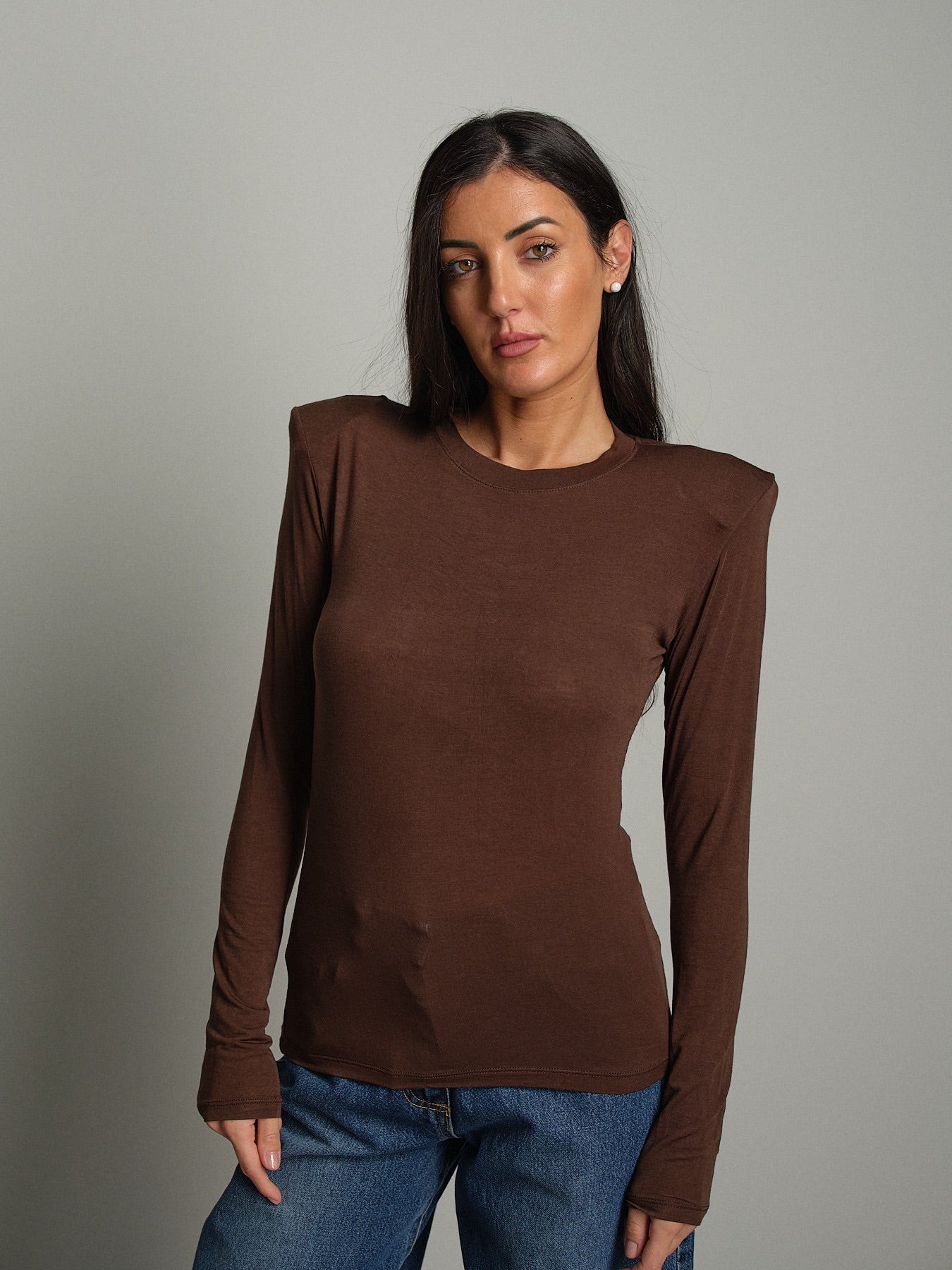 Maglia modal spalle imbottite Moro Haveone MSH-R268;Maglia modal spalle imbottite Moro Haveone MSH-R268 — foto 2;Maglia modal spalle imbottite Moro Haveone MSH-R268 — foto 3