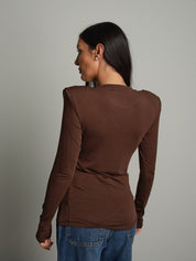 Maglia modal spalle imbottite Moro Haveone MSH-R268;Maglia modal spalle imbottite Moro Haveone MSH-R268 — foto 2;Maglia modal spalle imbottite Moro Haveone MSH-R268 — foto 3