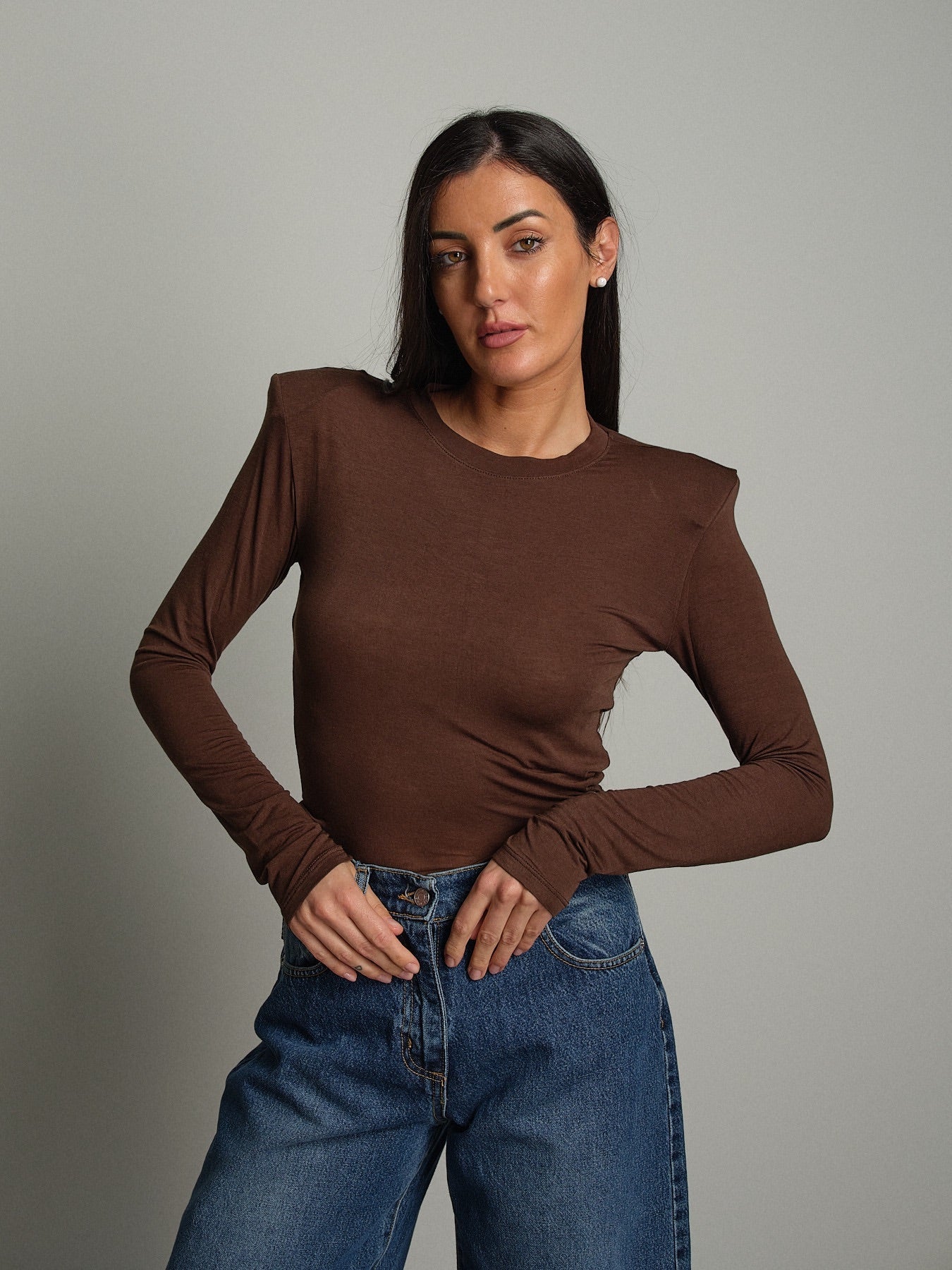 Maglia modal spalle imbottite Moro Haveone MSH-R268;Maglia modal spalle imbottite Moro Haveone MSH-R268 — foto 2;Maglia modal spalle imbottite Moro Haveone MSH-R268 — foto 3