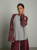 Maglia manica bandana - Bordeaux