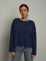 Maglia manica campana new - Blu notte