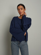 Maglia manica campana new Blu-notte Haveone MXT-R200;Maglia manica campana new Blu-notte Haveone MXT-R200 — foto 2;Maglia manica campana new Blu-notte Haveone MXT-R200 — foto 3