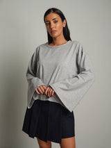 Maglia manica campana new - Grigio