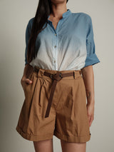 Shorts risvoltino - Cammello