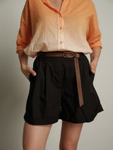 Shorts risvoltino - Nero