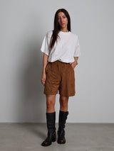 Shorts dainetto borchie - Cammello