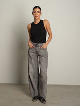 jeans bella sabbiato - Grigio perla