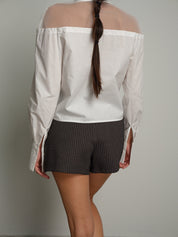 Shorts doppia cintura gessato Antracite Haveone PMA-R337;Shorts doppia cintura gessato Antracite Haveone PMA-R337 — foto 2;Shorts doppia cintura gessato Antracite Haveone PMA-R337 — foto 3;Shorts doppia cintura gessato Antracite Haveone PMA-R337 — foto 4