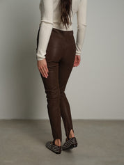 Leggings ecopelle aghetta Moro Haveone PMT-R195;Leggings ecopelle aghetta Moro Haveone PMT-R195 — foto 2;Leggings ecopelle aghetta Moro Haveone PMT-R195 — foto 3