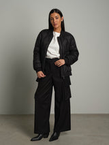 Pantalone cargo bottoni - Nero
