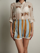 Shorts riga abbinato tiger power - Cammello