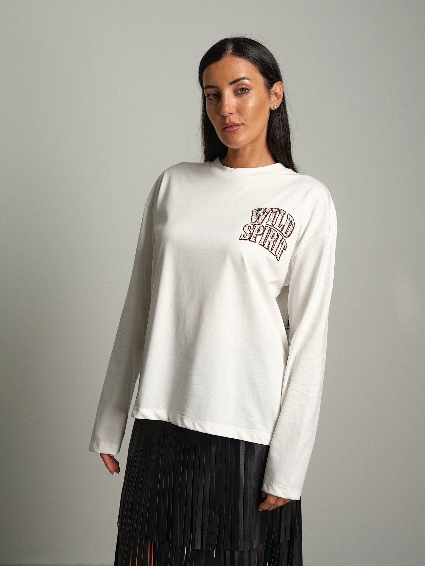 Maglia wild spirit Bianco-ottico Haveone TDY-R029;Maglia wild spirit Bianco-ottico Haveone TDY-R029 — foto 2;Maglia wild spirit Bianco-ottico Haveone TDY-R029 — foto 3;Maglia wild spirit Bianco-ottico Haveone TDY-R029 — foto 4;Maglia wild spirit Bianco-ottico Haveone TDY-R029 — foto 5