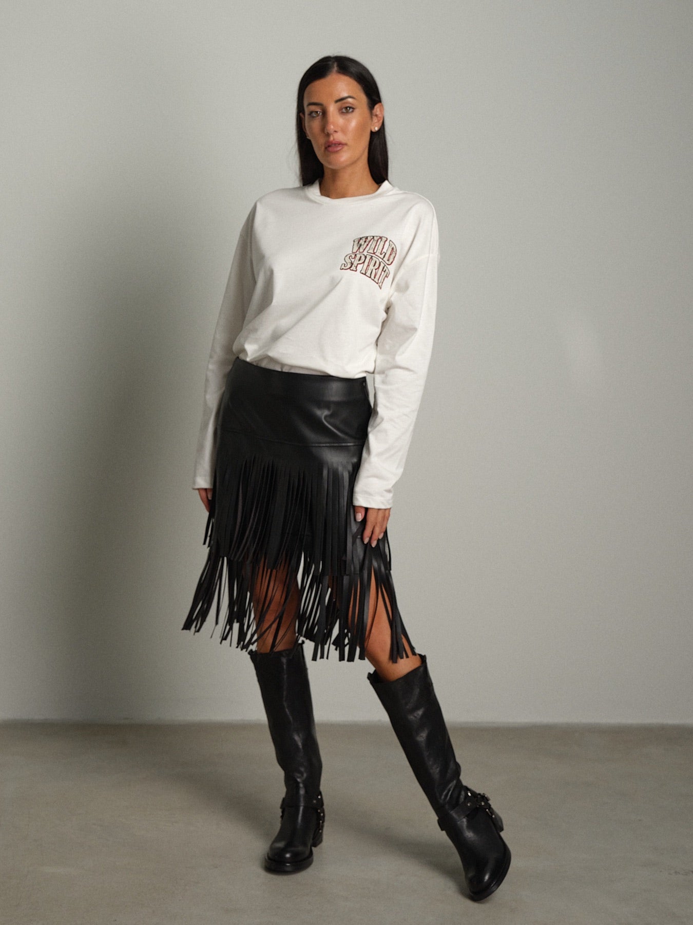 Maglia wild spirit Bianco-ottico Haveone TDY-R029;Maglia wild spirit Bianco-ottico Haveone TDY-R029 — foto 2;Maglia wild spirit Bianco-ottico Haveone TDY-R029 — foto 3;Maglia wild spirit Bianco-ottico Haveone TDY-R029 — foto 4;Maglia wild spirit Bianco-ottico Haveone TDY-R029 — foto 5