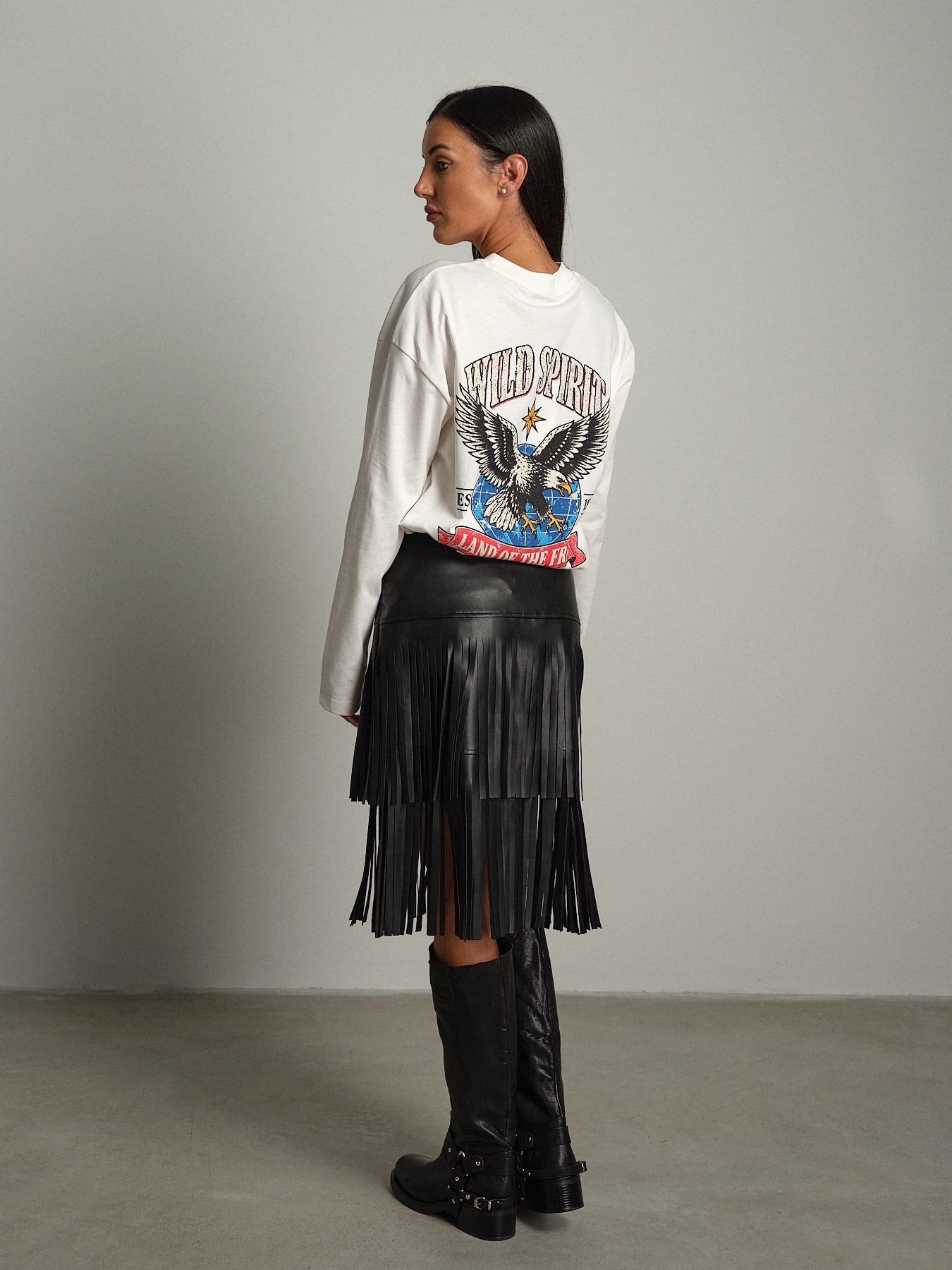 Maglia wild spirit Bianco-ottico Haveone TDY-R029;Maglia wild spirit Bianco-ottico Haveone TDY-R029 — foto 2;Maglia wild spirit Bianco-ottico Haveone TDY-R029 — foto 3;Maglia wild spirit Bianco-ottico Haveone TDY-R029 — foto 4;Maglia wild spirit Bianco-ottico Haveone TDY-R029 — foto 5
