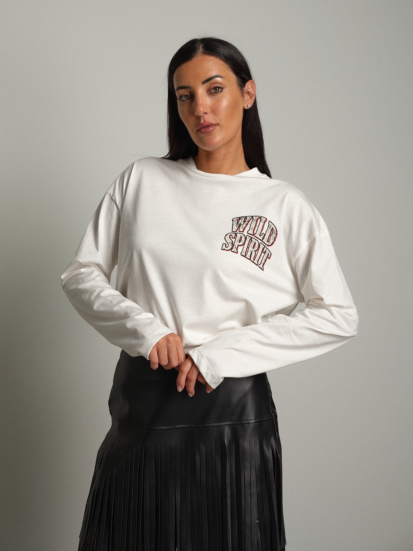 Maglia wild spirit Bianco-ottico Haveone TDY-R029;Maglia wild spirit Bianco-ottico Haveone TDY-R029 — foto 2;Maglia wild spirit Bianco-ottico Haveone TDY-R029 — foto 3;Maglia wild spirit Bianco-ottico Haveone TDY-R029 — foto 4;Maglia wild spirit Bianco-ottico Haveone TDY-R029 — foto 5
