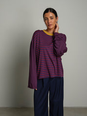 Maglia doppia riga Bordeaux Haveone TXT-R025;Maglia doppia riga Bordeaux Haveone TXT-R025 — foto 2;Maglia doppia riga Bordeaux Haveone TXT-R025 — foto 3