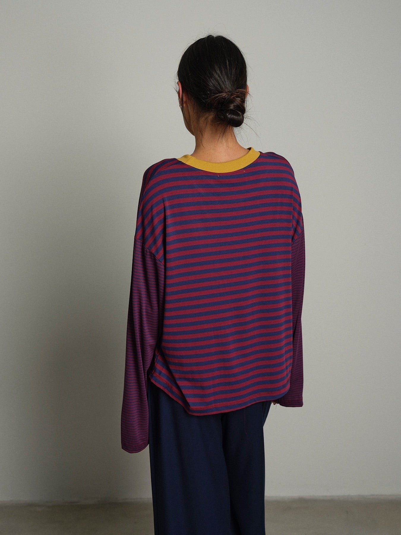 Maglia doppia riga Bordeaux Haveone TXT-R025;Maglia doppia riga Bordeaux Haveone TXT-R025 — foto 2;Maglia doppia riga Bordeaux Haveone TXT-R025 — foto 3