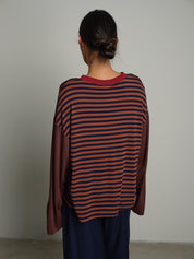 Maglia doppia riga Tabacco Haveone TXT-R025;Maglia doppia riga Tabacco Haveone TXT-R025 — foto 2;Maglia doppia riga Tabacco Haveone TXT-R025 — foto 3