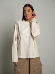 Maglia trapezio spalle imbottite Burro Haveone TXT-R044;Maglia trapezio spalle imbottite Burro Haveone TXT-R044 — foto 2;Maglia trapezio spalle imbottite Burro Haveone TXT-R044 — foto 3