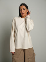 Maglia trapezio spalle imbottite - Burro