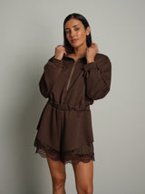tutina zip lingerie PREORDINE 02/10 - moro