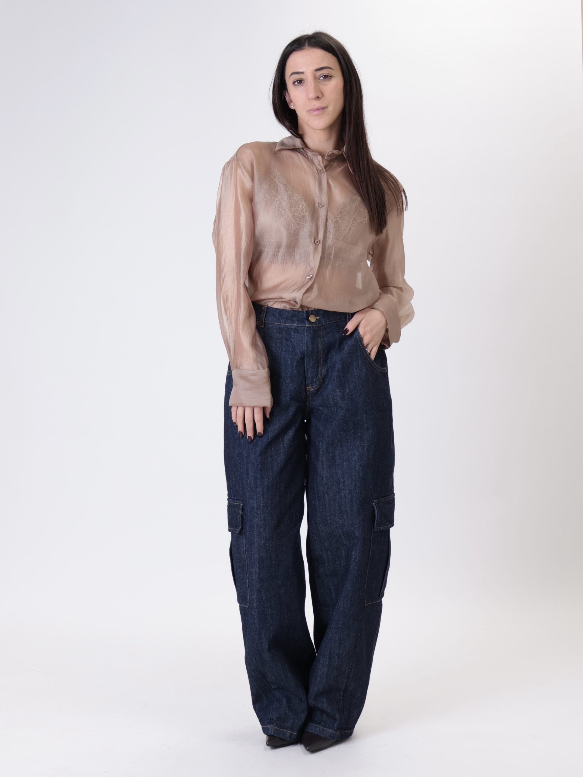 Camicia con top bronzo