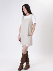 Abito tasche con t-shirt beige