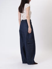 Jeans cargo denim scuro