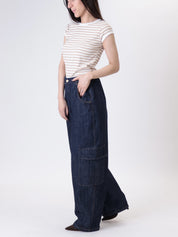 Jeans cargo denim scuro