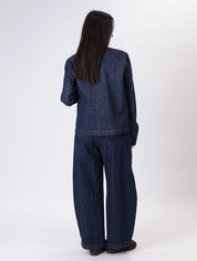 Jeans barrell denim scuro