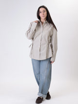 Camicia quadri lacci beige